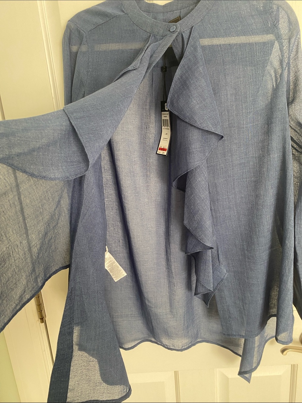 NWT BCBGMAXAZRIA Imogene Ruffled top size XS - Picture 6 of 11